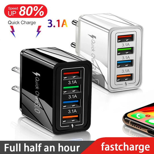 EU/US Plug USB Charger Quick Charge 3.0 For Phone Adapter