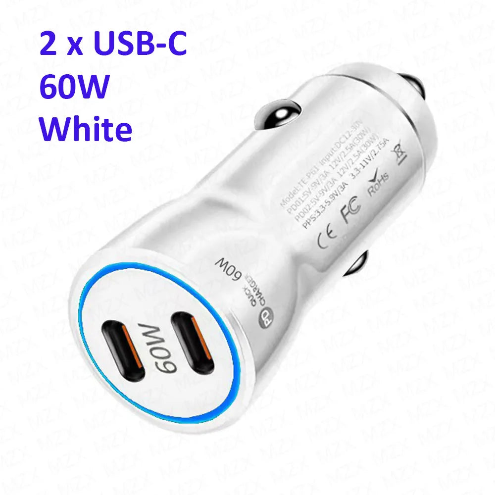 MZX 40W Smart Car Charger PD Type C