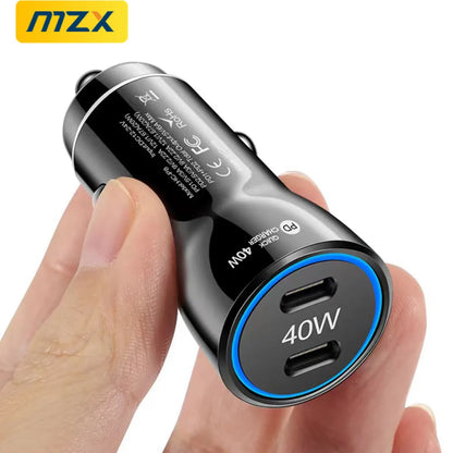 MZX 40W Smart Car Charger PD Type C